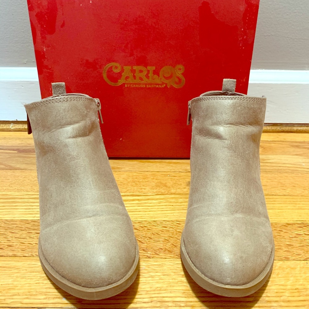 Tan booties